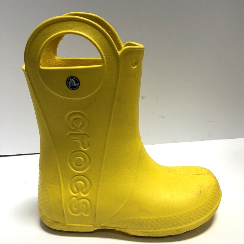 Crocs Handle It Rain Boot Yellow Size 3 M Youth